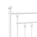 vidaXL Cadre de lit métal sans matelas et tête de lit blanc 183x213 cm