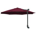 vidaXL Parasol de terrasse Bordeaux Polyester Grand Pliable