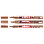 Marqueur Peinture Brillante 751 Cuivre Pointe Ronde 1-2 mm x 3 EDDING