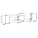 vidaXL Meuble TV Sonoma gris 158 5x36x45 cm Bois d'ingénierie