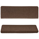 vidaXL Tapis d'escalier 15 Pièces 65x21x4 cm Marron