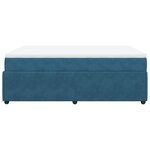 vidaXL Sommier à lattes de lit et matelas Bleu foncé 140x200cm Velours