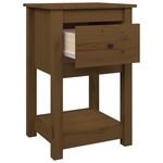 vidaXL Table de chevet Marron miel 40x35x61 5 cm Bois de pin solide
