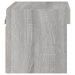 vidaXL Tables de chevet murales avec lumières LED 2 Pièces sonoma gris
