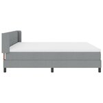 Lit Box Spring vidaXL avec Matelas Gris Clair 200x200 cm Tissu