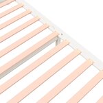 vidaXL Cadre de lit Blanc Bois massif 150x200 cm Très grand