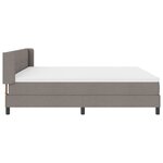Lit Box Spring vidaXL avec Matelas Taupe 200x200 cm Tissu