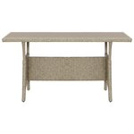 vidaXL Table de jardin Gris 120x70x66 cm Résine tressée