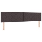 Lit à ressort avec matelas vidaXL marron foncé 200x200 cm en tissu