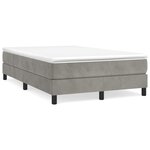 vidaXL Cadre de lit sans matelas gris clair 120x200 cm velours