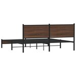 vidaXL Cadre de lit en métal sans matelas chêne marron 160x200 cm