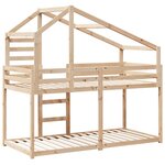 vidaXL Lit superposé sans matelas 80x200 cm bois de pin massif