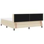 Lit Box Spring vidaXL avec Crème de Matelas 180x200 cm Tissu