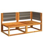 vidaXL Canapé de jardin avec coussins 2 places bois massif d'acacia