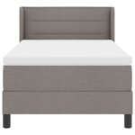 Lit avec sommier vidaXL avec matelas taupe 100x200 cm tissu