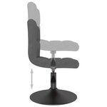 vidaXL Tabouret de bar pivotant Gris foncé Velours