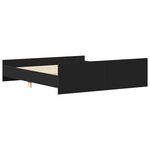 vidaXL Cadre de lit sans matelas noir 200x200 cm