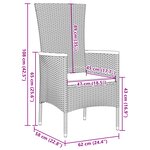 vidaXL Ensemble de salle à manger de jardin 9 pièces avec coussins noir poly rotin