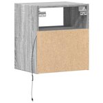 vidaXL Meubles TV muraux et lumières LED 2 Pièces sonoma gris 41x31x45 cm