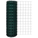vidaXL Clôture euro Acier 25 x 1 2 m Vert