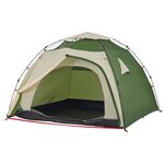 vidaXL Tente de camping à dôme 4 personnes vert libération rapide