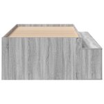 vidaXL Cadre de lit Gris Sonoma 100x200 cm