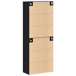 Armoires vidaXL 2 Pièces Chêne noir 69 5x34x180 cm Bois d'ingénierie