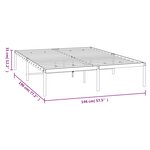 vidaXL Cadre de lit métal sans matelas noir 140x190 cm