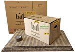 Kit Déménagement T2 – 30 cartons 50x30x30 cm  rouleau adhésif 68m  tapis de calage. Economique et prêt à l’emploi !