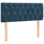 vidaXL Tête de lit à LED Bleu foncé 90x7x78/88 cm Velours