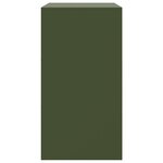 vidaXL Buffet vert olive 67x39x73 cm acier