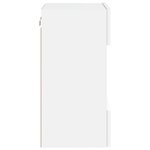 vidaXL Meuble TV mural avec lumières LED blanc 40x30x60 5 cm