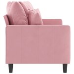 vidaXL Canapé à 2 places Rose 140 cm Velours