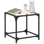 vidaXL Tables basses avec dessus en verre transparent 2 Pièces acier
