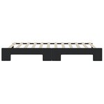 vidaXL Lit de jour avec gigogne sans matelas noir 90x200 cm