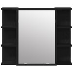 vidaXL Ensemble de meubles de salle de bain 3 pièces en bois d'ingénierie noir chêne