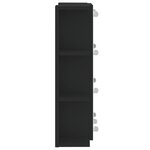 vidaXL Armoire à miroir avec LED noir 70x16 5x60 cm