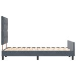 Cadre de lit vidaXL Gris foncé 120x190 cm Velours