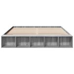 vidaXL Cadre de lit sans matelas sonoma gris 200x200 cm