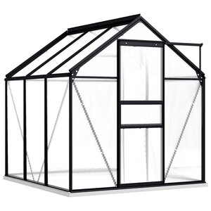 vidaXL Serre avec cadre de base Anthracite Aluminium 3 61 m²