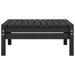 Salon de jardin meuble d'extérieur ensemble de mobilier 3 pièces noir bois de pin massif 02_0016057