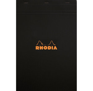 Bloc BLACK N°19 21x31,8cm 80F agrafées 80g Q.5x5 RHODIA