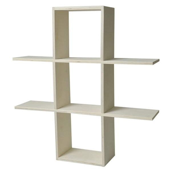 Etagère murale en bois à customiser - 2 niveaux - 53 x 53 x 12 cm