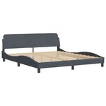vidaXL Cadre de lit sans matelas gris foncé 180x200 cm velours