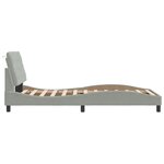 vidaXL Cadre de lit avec LED sans matelas gris clair 100x200cm velours