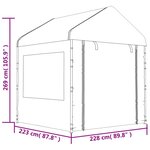 vidaXL Belvédère avec toit blanc 15 61x2 28x2 69 m polyéthylène