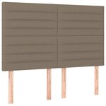 vidaXL Cadre de lit sans matelas taupe 140x200 cm tissu