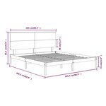 vidaXL Cadre de lit sans matelas blanc 200x200 cm bois massif de pin