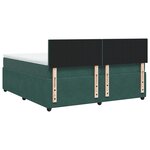 vidaXL Sommier à lattes de lit et matelas Vert foncé 200x200cm Velours