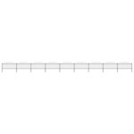 vidaXL Clôture de jardin à dessus en lance Acier (0 5-0 75)x15 3m Noir